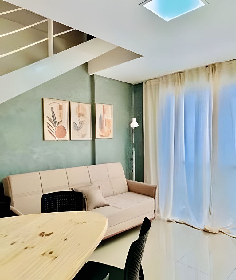 Duplex de 1 Suítes, Vista linda